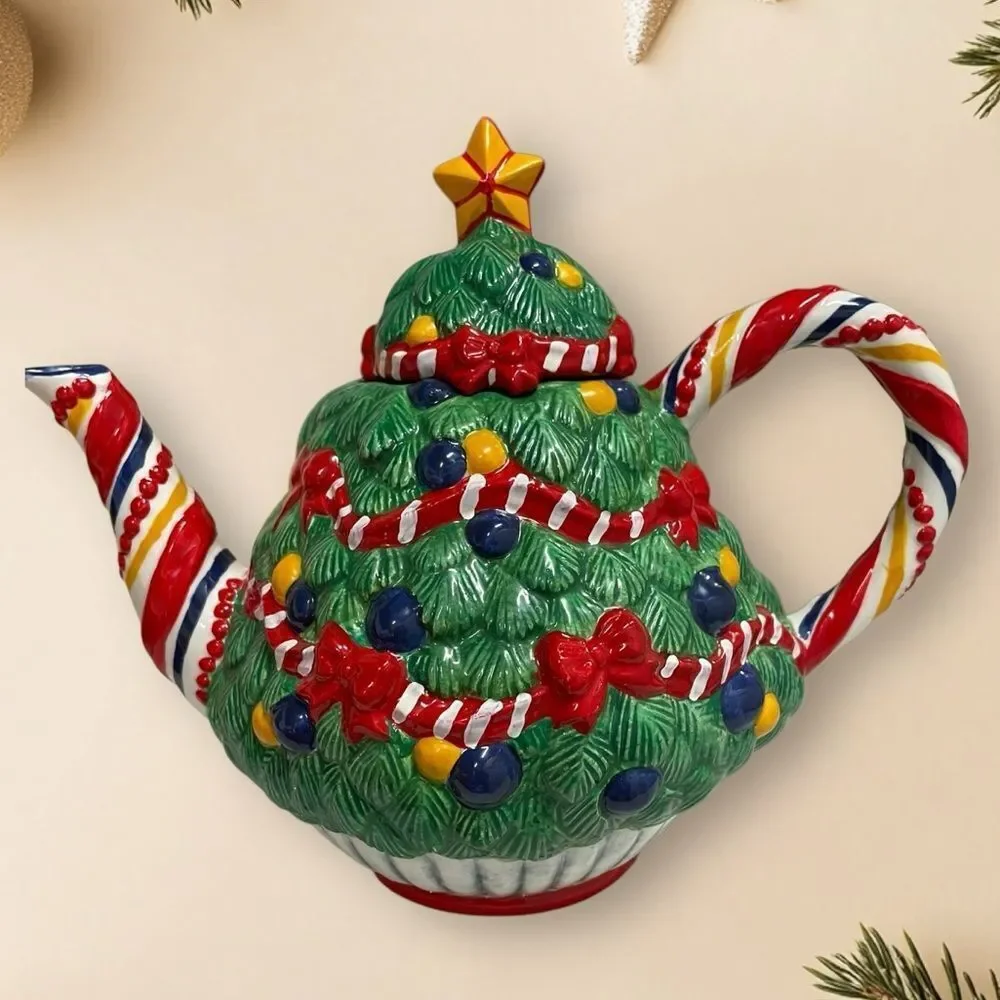 DEPT 56 6 PIECE TEA SET, O CHRISTMASS‎ TREE